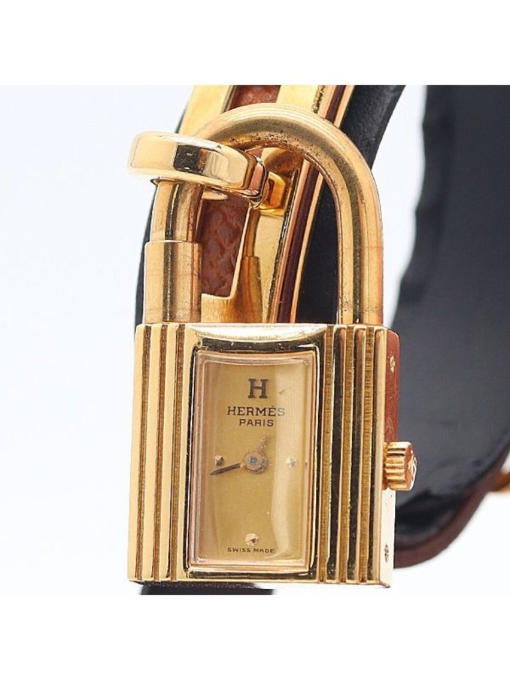 Hermes Kelly Watch Gold Dial